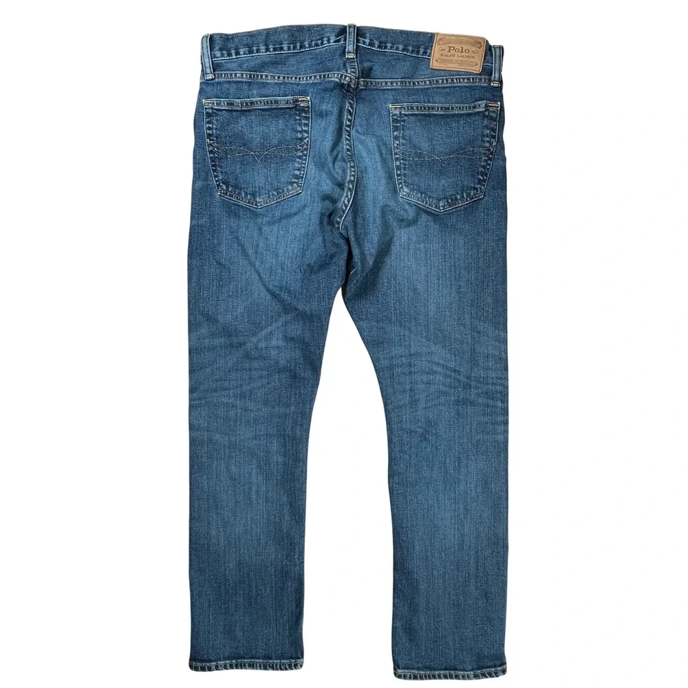 Polo Ralph Lauren Varick Slim Straight Jeans Men 33x30 Blue Stretch Denim Casual